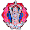 Yoga Patterns Red And Blue