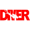 Diver lettering with diver silhouette