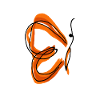 Butterfly orange black