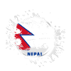 Nepal flag with blob