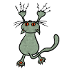 Chat sauvage vert