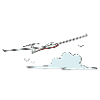 Svævepilot flyver over skyerne