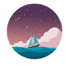 Bateau en haute mer