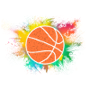 Basketball Splashes of paint