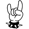 metal hand rock