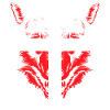 Wolf with Denmark flag