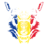 Wolf Romania flag