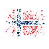 Norway flag stains
