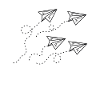 Paper airplane drawing