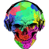 RAINBOW SKULL HEADPHONE
