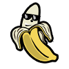 Banana with sunglasses