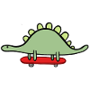 Skateboard Dinosaurs - Skating Brontosaurus