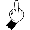 hand mittelfinger fuck you