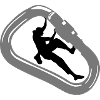 Climbing woman & Carabiner