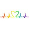 LGBT Pride Rainbow Heartbeat