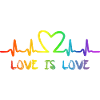 LGBT Love Rainbow Heartbeat
