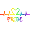 LGBT Pride Rainbow Heartbeat