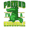 cool crocodile with saying
