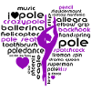 Purple Pole Dance Heart Acrobatics Art