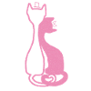 Elegant Cat Couple – Pink