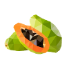 Low poly papaya