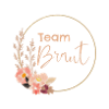Team Braut - rosa Blumen