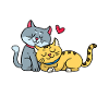 Loving kittens