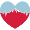 i love mountains pulse heart