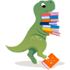 Dinosaur With Books
