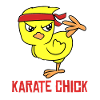 Karate-Küken-Kampfkunst-Karate-Mädchen