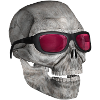 head with sunglasses