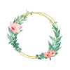 Magical flowers wreath