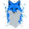 Blauer Fuchs Waldtier