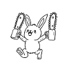 Bunny with chainsaw - chainsaw bunny