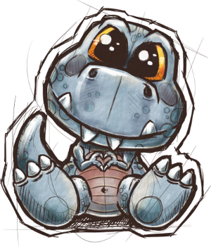 Motif P'tit Dino Mignon à imprimer