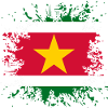 Suriname drapeau Pulvérisation de peinture