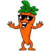 Cool Carrot Cartoon