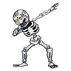 Skelet mexicansk sukkerskedel Dia de Los Muertos