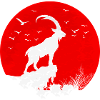 Roter Mond und Steinbock