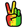 PEACE SIGN RASTA