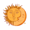 Sun and moon unite Together