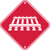 Caution track sign