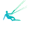 Kitesurfing kiteboarder