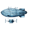 Zeppelin Étoilé Bleue