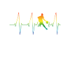 Basketball heartbeat rainbow
