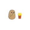 potato eats french fries