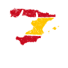 Spaniens flag med tyr