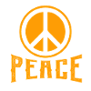 Peace sign in orange