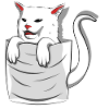 Cat Meme Woman Yelling At Table Dinner Pocket