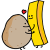 French fries and potato pair